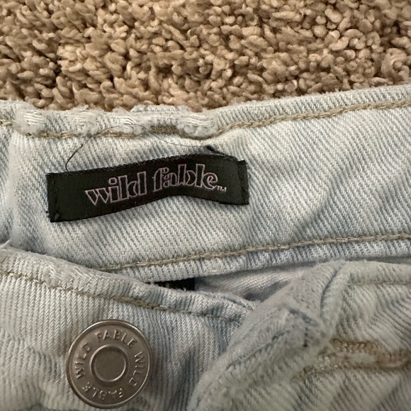 Wild Fable Distressed Light Blue Denim Shorts - Picture 4 of 8